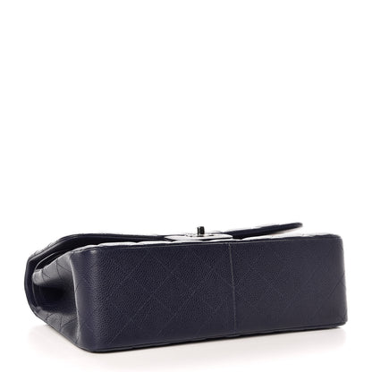 Chanel Caviar Quilted Jumbo Double Flap Navy Blue 5 of 9