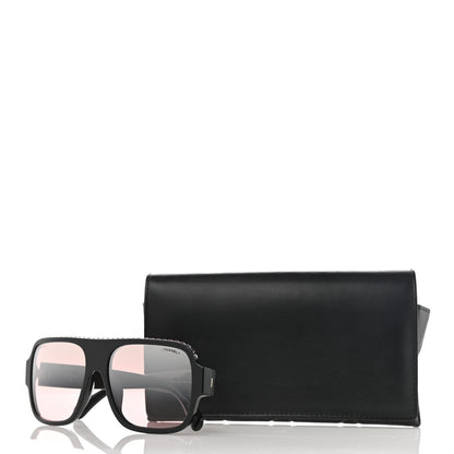 Chanel Acetate Crystal CC Shield Sunglasses 71431A Black 7 of 7
