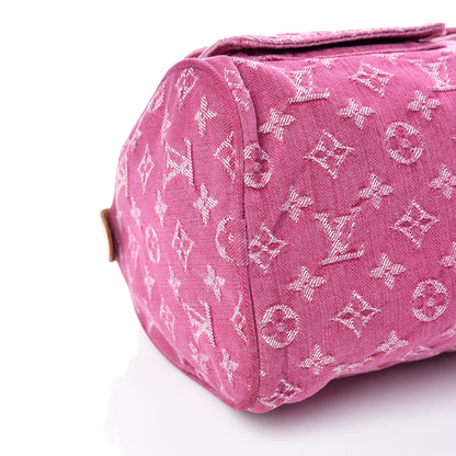 Louis Vuitton Monogram Denim Neo Speedy Fuchsia 5 of 16