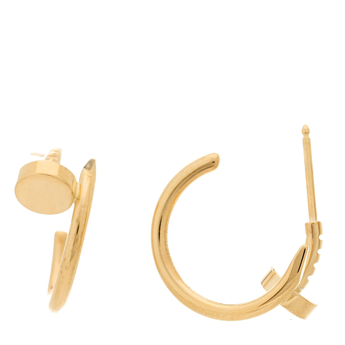 18K Yellow Gold Juste Un Clou Hoop Earrings
