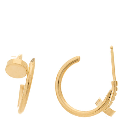 Cartier 18K Yellow Gold Juste Un Clou Hoop Earrings 1 of 5