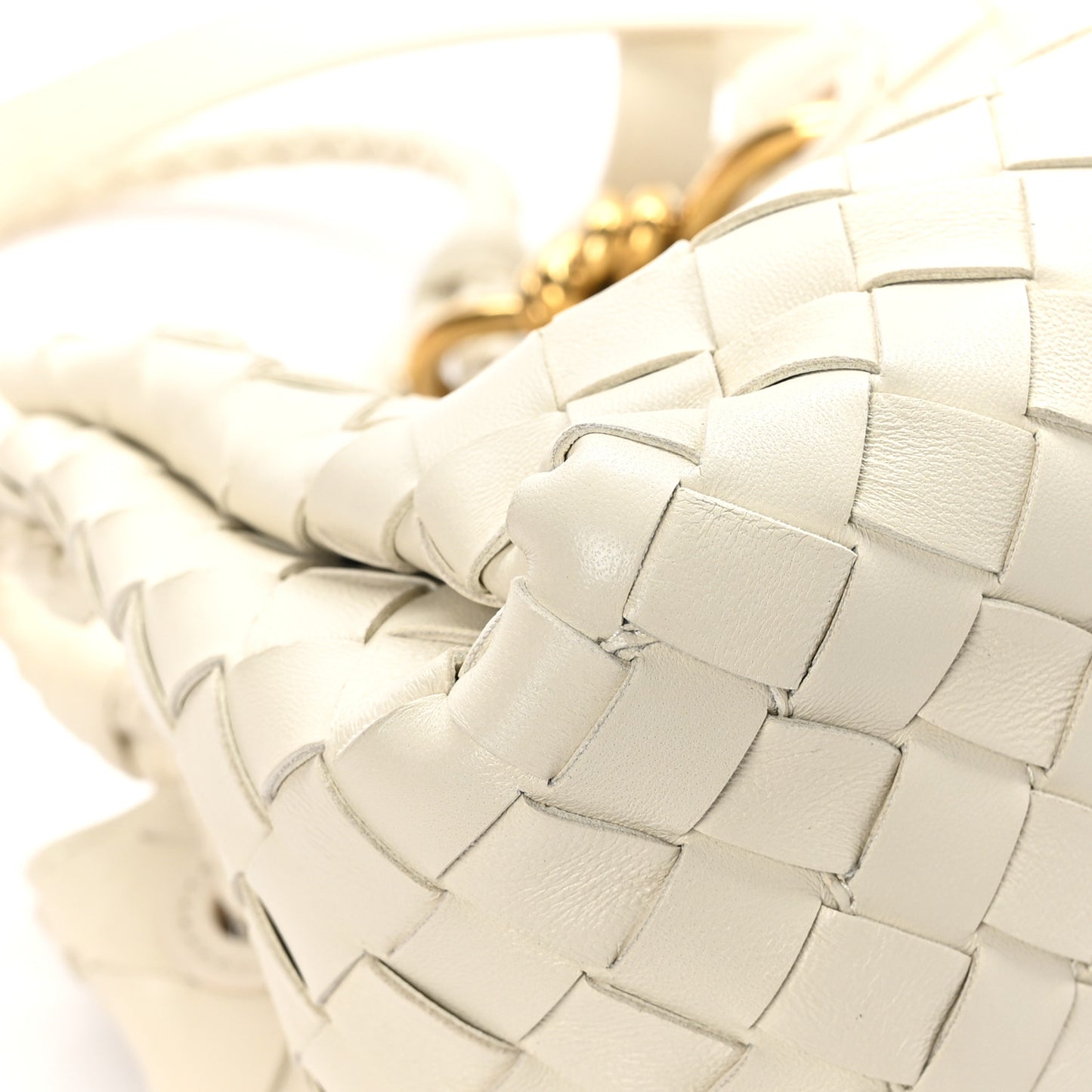 Nappa Intrecciato Small Parachute Shoulder Bag Sea Salt