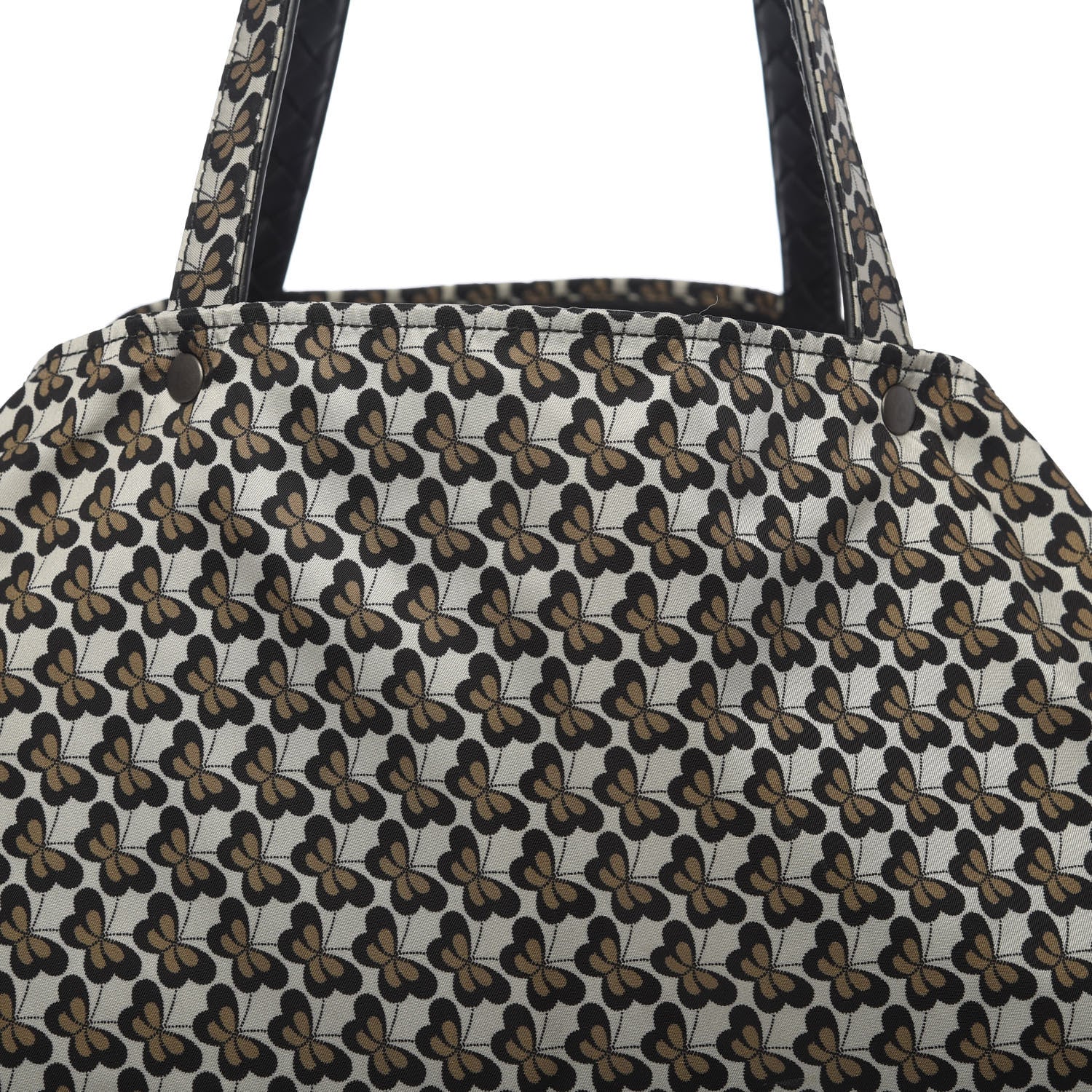 Bottega Veneta Nappa Nylon Medium Reversible Butterfly Shoulder Bag Black Cement 18 of 18