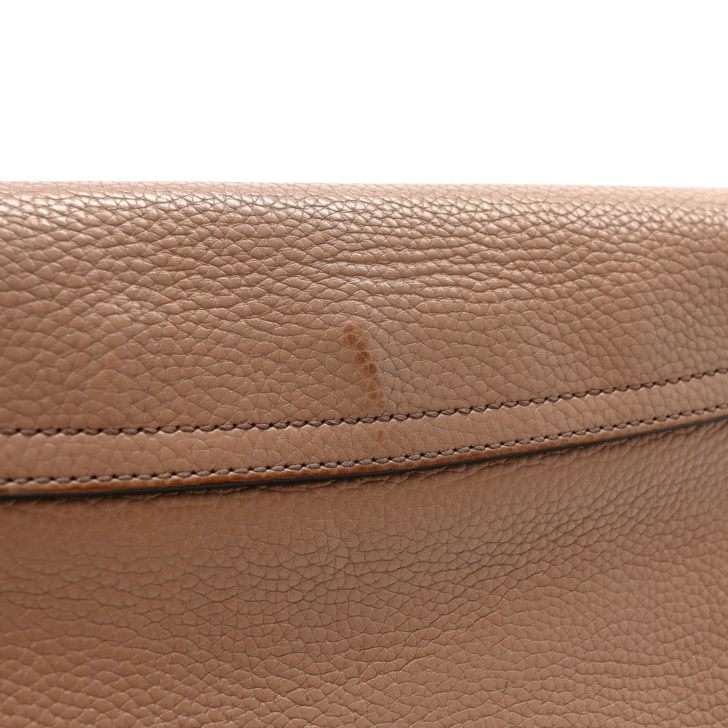 Pebbled Calfskin Medium Soho Flap Crossbody Camelia