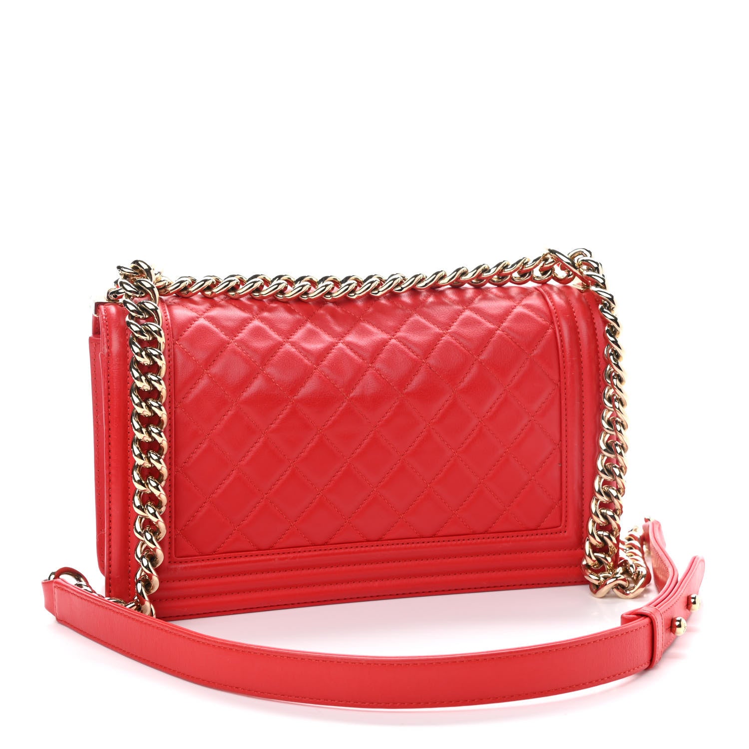 Chanel Calfskin Quilted Medium Boy Flap Red 3 of 12