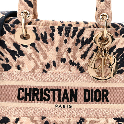 Christian Dior Canvas Embroidered Medium Tie And Dior Lady D-Lite Multicolor 7 of 10