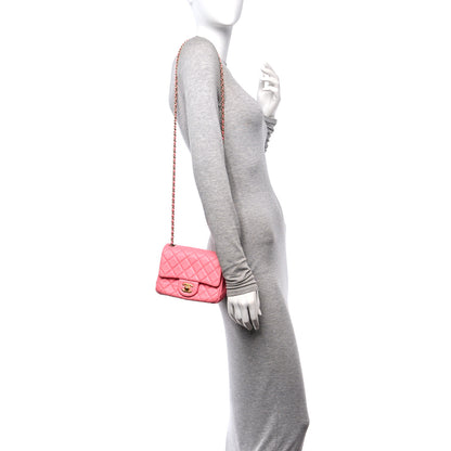 Chanel Lambskin Quilted Mini Pearl Crush Flap Pink 2 of 11