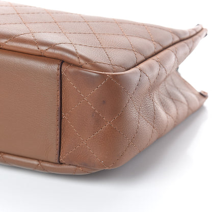 Chanel Calfskin Stitched Shopping Tote Brown 10 of 10