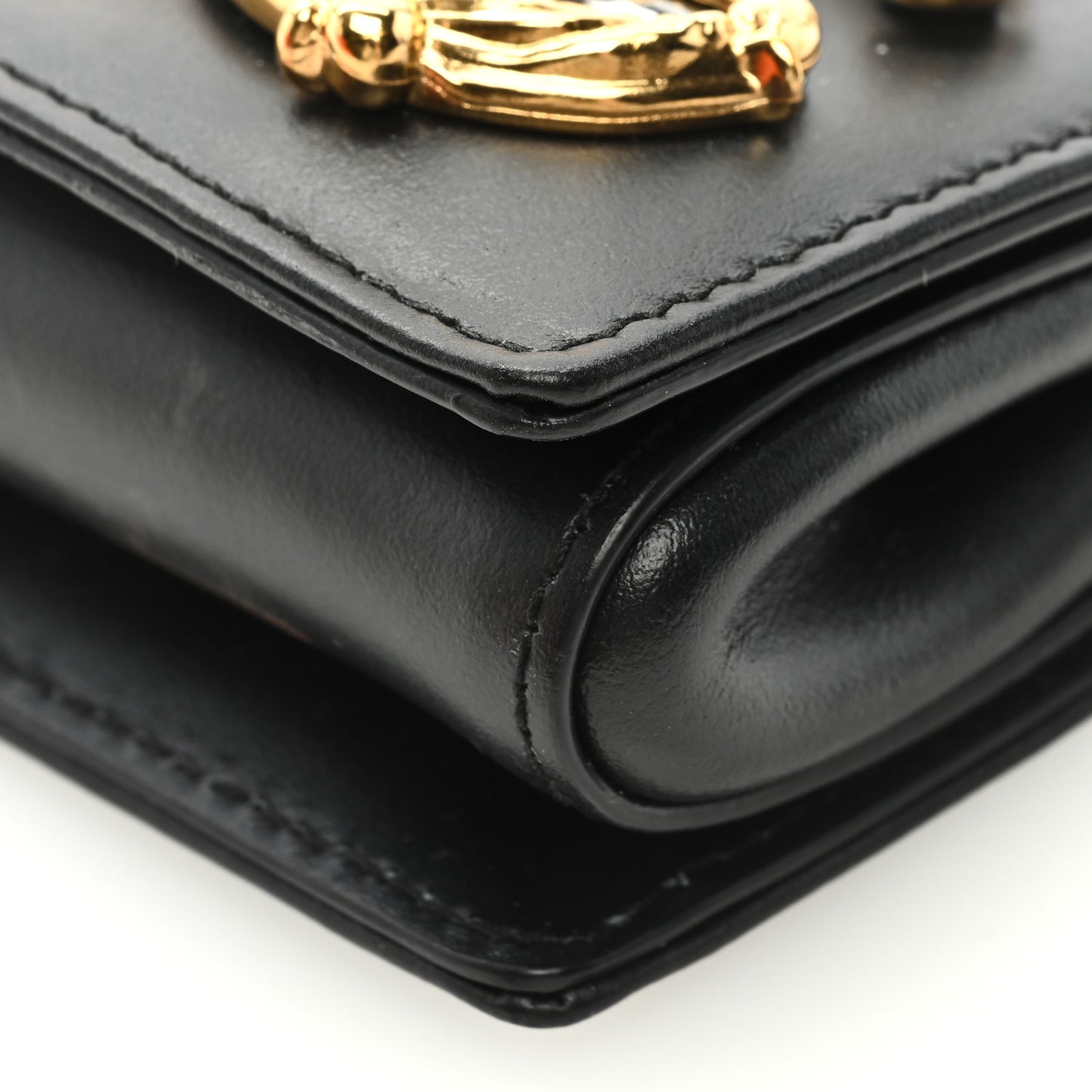 Calfskin Micro DG Girls Shoulder Bag Black