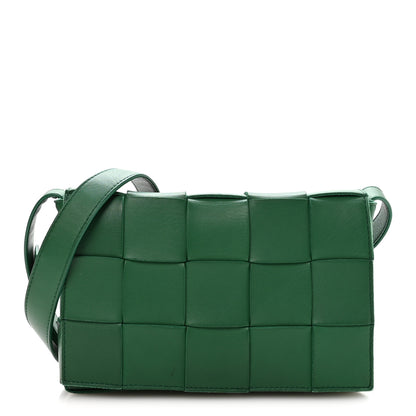 Bottega Veneta Lambskin Maxi Intrecciato Cassette Crossbody Bag Racing Green 1 of 10