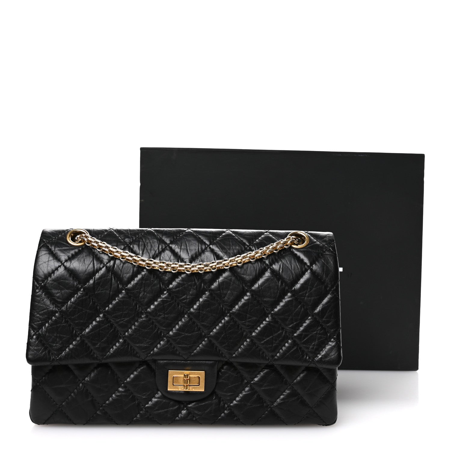 Chanel Aged Calfskin Quilted 2.55 Reissue 226 Flap Black 12 of 12