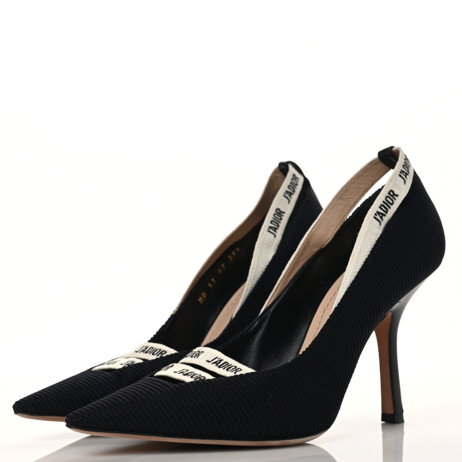 Christian Dior Technical Canvas J'Adior Ribbon Pumps 39.5 Black 3 of 10