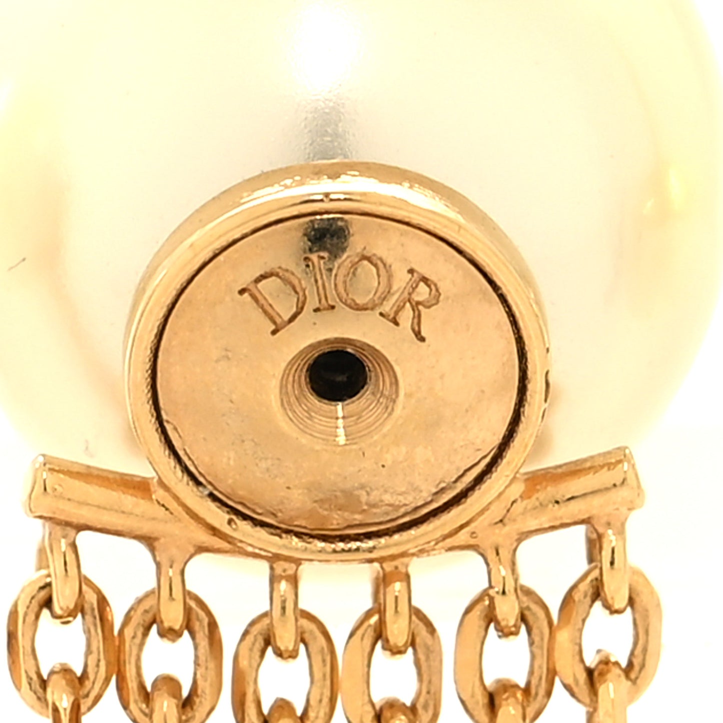 Pearl Charms Tribale Dangle Chain Earrings Gold