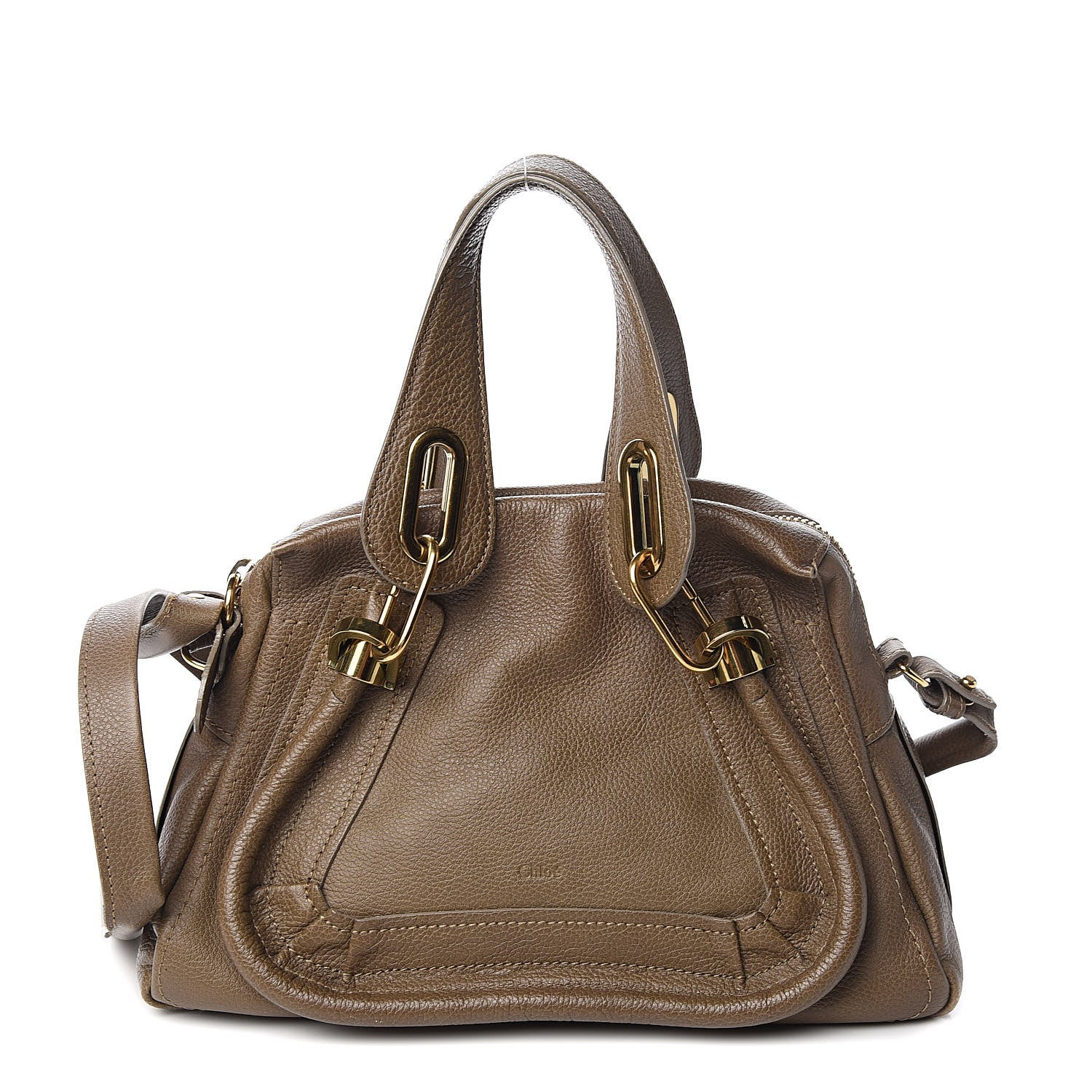 Chloe Calfskin Small Paraty Barbour Khaki 1 of 12
