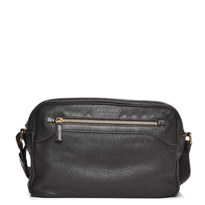 Prada Cervo Deerskin Crossbody Dark Brown 1 of 15