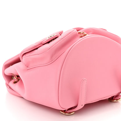 Chanel Calfskin Quilted Medium Duma Pockets Drawstring Backpack Pink 9 of 10