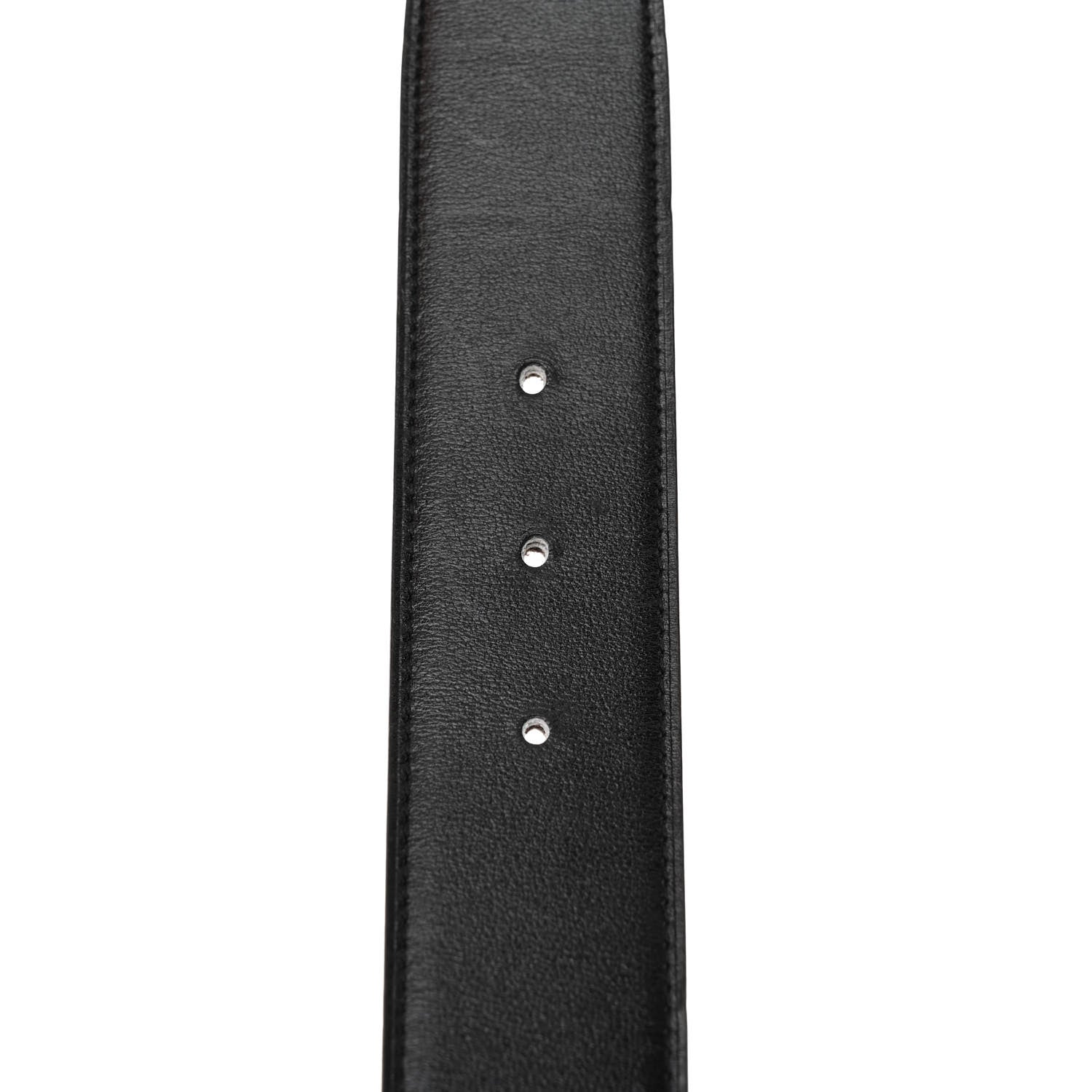 Hermes Box Togo 32mm Constance Belt 85 34 Black Chocolate 5 of 8