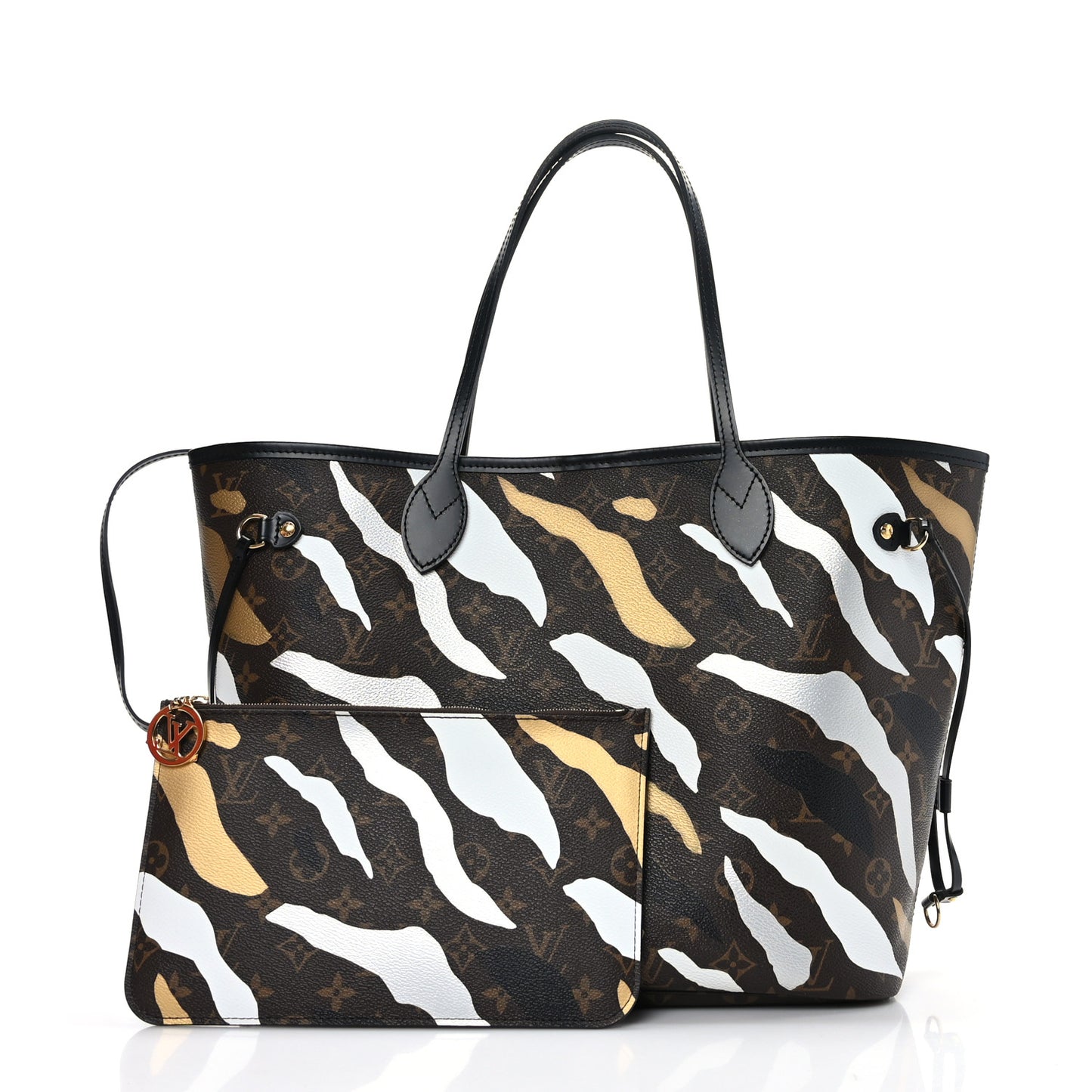 X LOL Monogram Neverfull MM Gold Silver