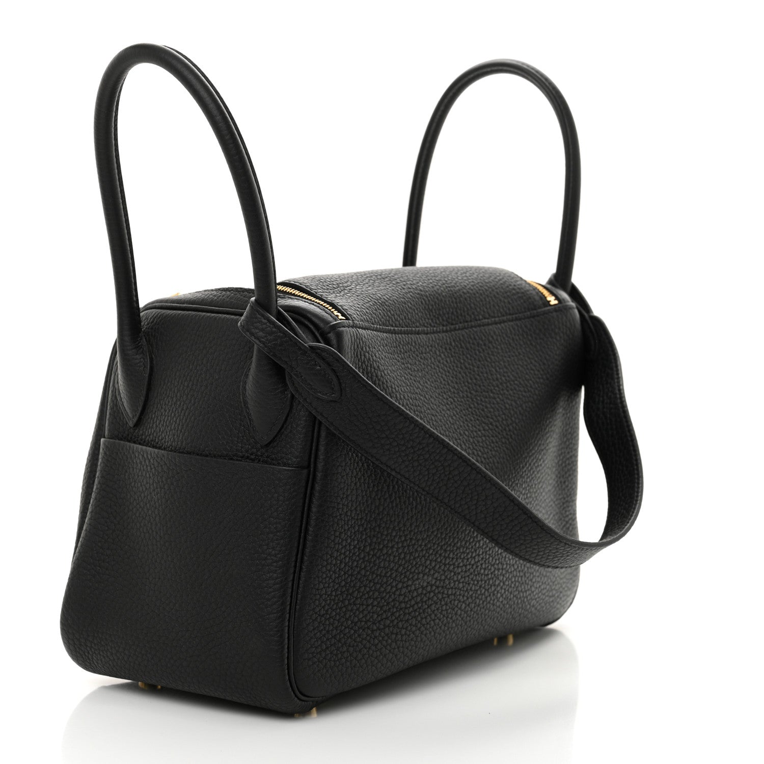 Hermes Taurillon Clemence Lindy 26 Black 3 of 12