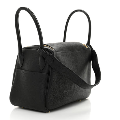 Hermes Taurillon Clemence Lindy 26 Black 3 of 12