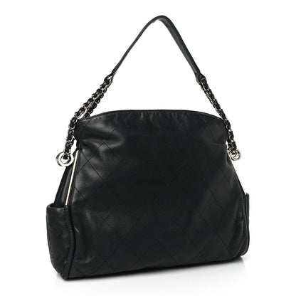 Chanel Lambskin Stitched Medium Ultimate Soft Tote Black 3 of 9