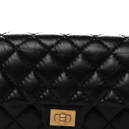 Chanel Aged Calfskin Quilted 2.55 Reissue Chain Waist Bag Black 8 of 12