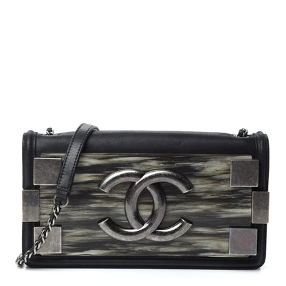 Chanel Iridescent Calfskin Marble Plexiglass Horizontal Boy Brick Flap Dark Khaki 1 of 9