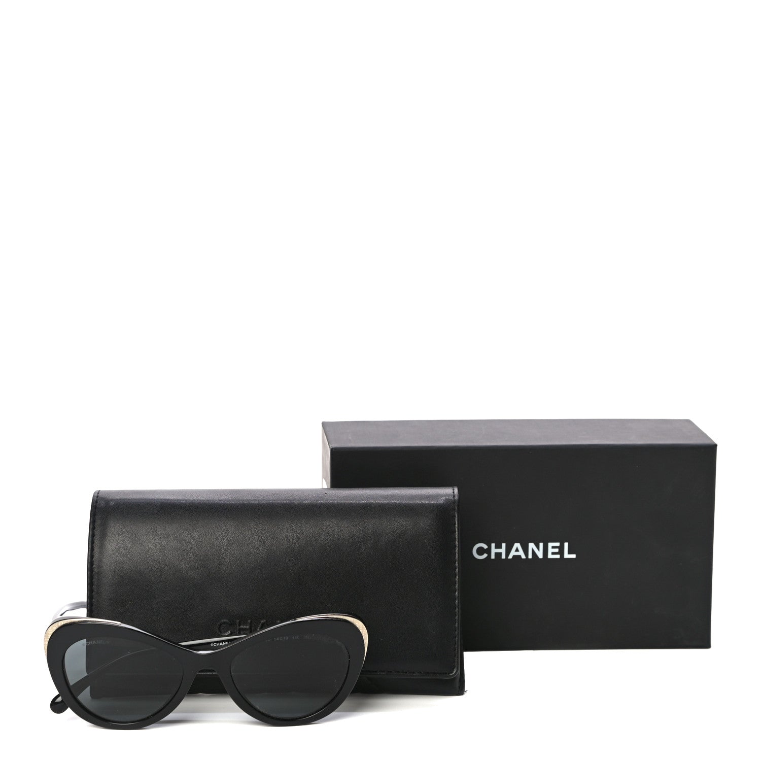 Chanel Acetate Cat Eye CC Sunglasses 5432 Black 9 of 9