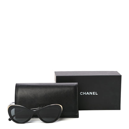 Chanel Acetate Cat Eye CC Sunglasses 5432 Black 9 of 9
