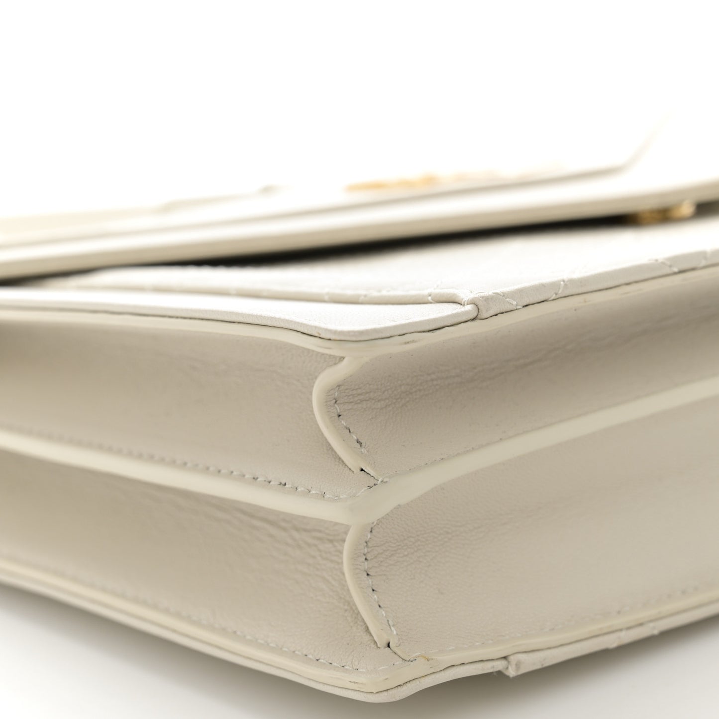 Lambskin Quilted Mini Gaby Satchel Crema Soft
