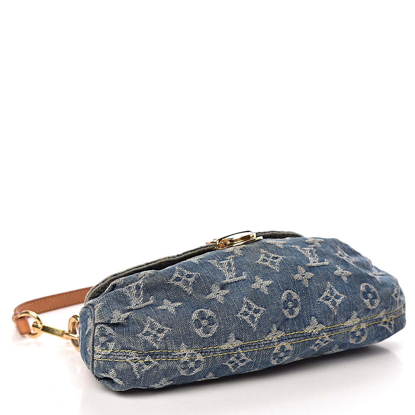 Monogram Denim Mini Pleaty Blue