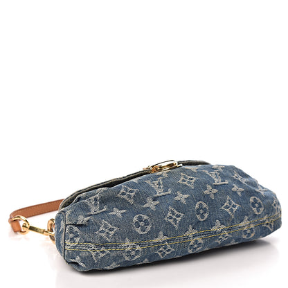 Louis Vuitton Monogram Denim Mini Pleaty Blue 5 of 14