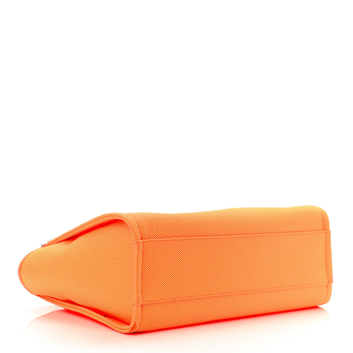 Mixed Fibers Calfskin Small Deauville Tote Orange Yellow