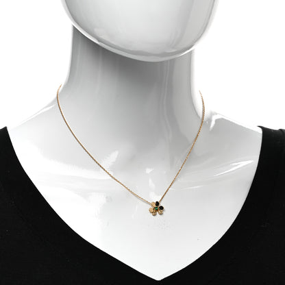 Van Cleef & Arpels 18K Yellow Gold Emerald Mini Frivole Pendant Necklace 2 of 6