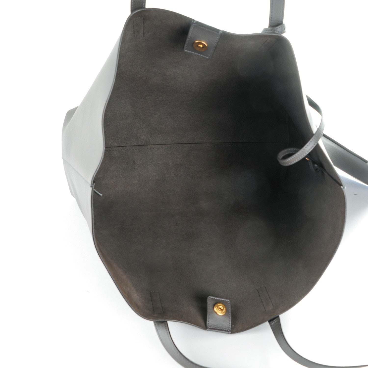 Saint Laurent Calfskin Large Shopping Tote Dark Grey 6 of 9