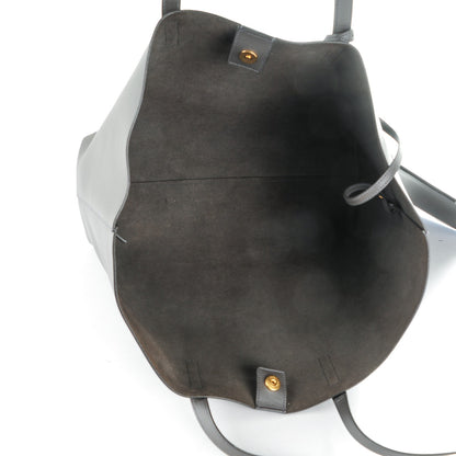 Saint Laurent Calfskin Large Shopping Tote Dark Grey 6 of 9