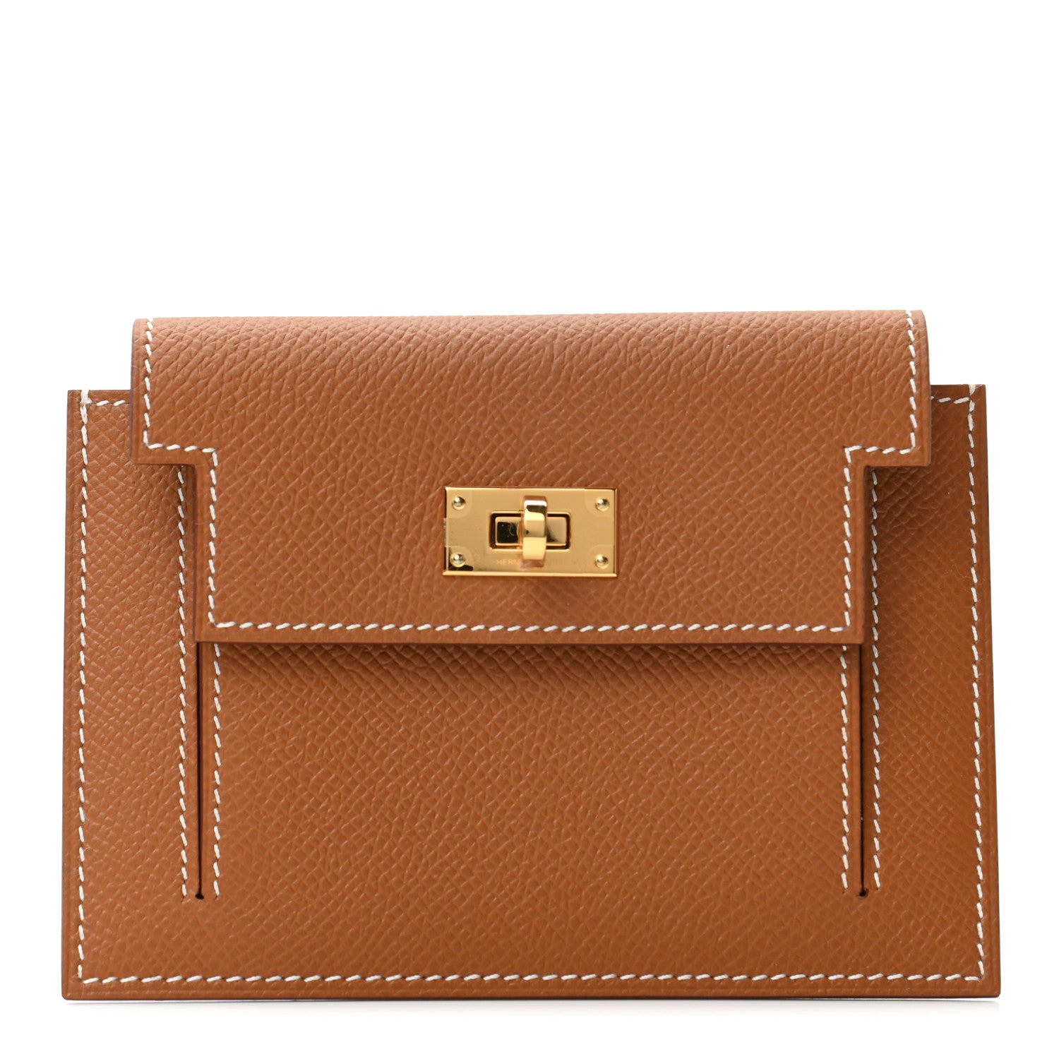 Hermes Epsom Kelly Pocket Compact Wallet Gold 1 of 7