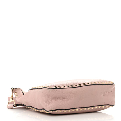 Valentino Garavani Pebbled Calfskin Small Rockstud Flip-Lock Messenger Bag Water Rose 4 of 21