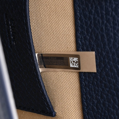 Chloe Grained Calfskin Small Tess Bag Deep Ocean Blue 7 of 13