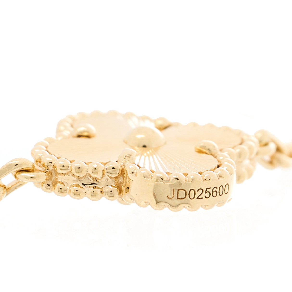 Van Cleef & Arpels 18K Yellow Gold 5 Motifs Guilloche Vintage Alhambra Bracelet 3 of 5