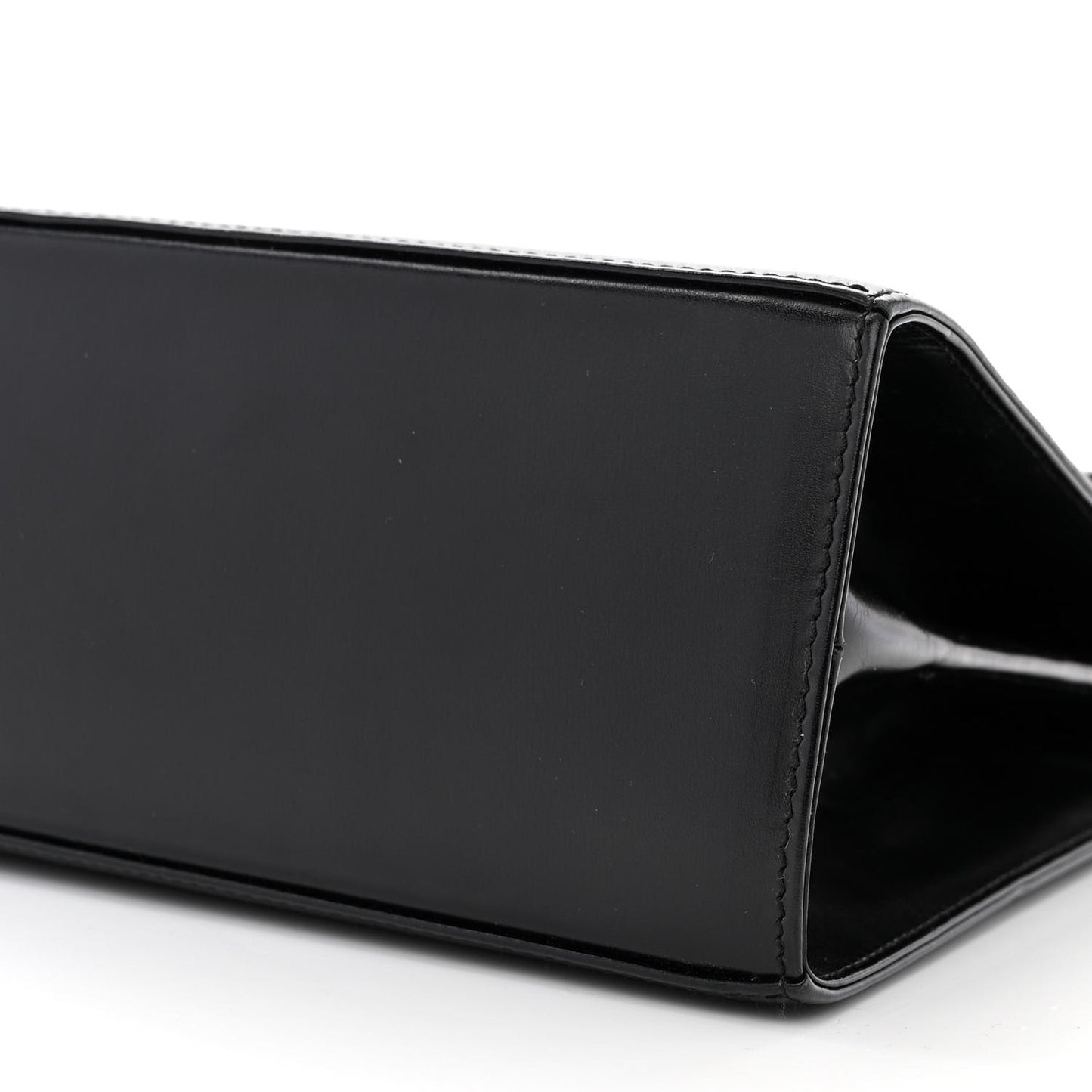 Brushed Off Calfskin Small Iconic Top Handle Black