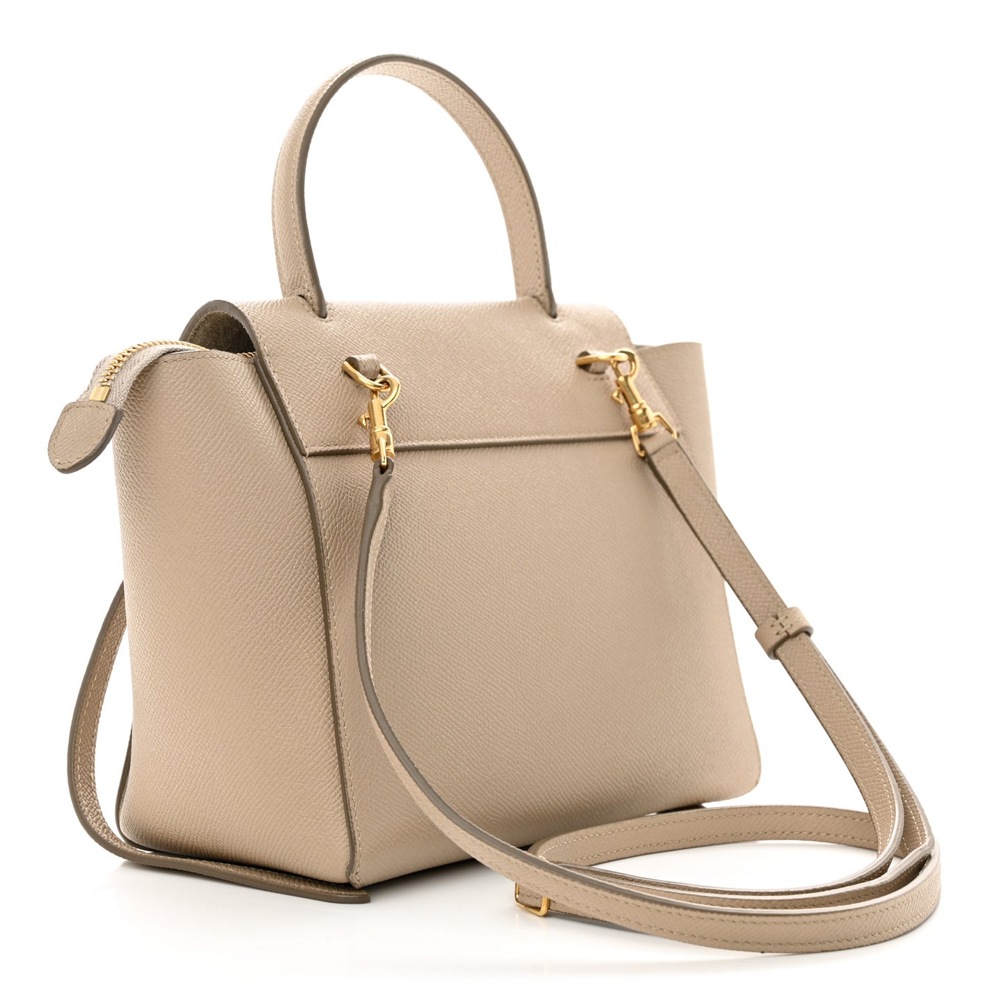 Grained Calfskin Nano Belt Bag Light Taupe