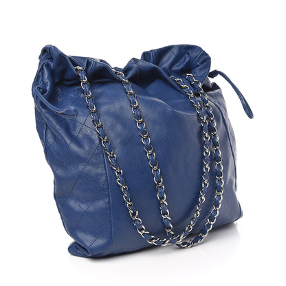 Chanel Caviar 31 Drawstring Tote Dark Blue 3 of 10
