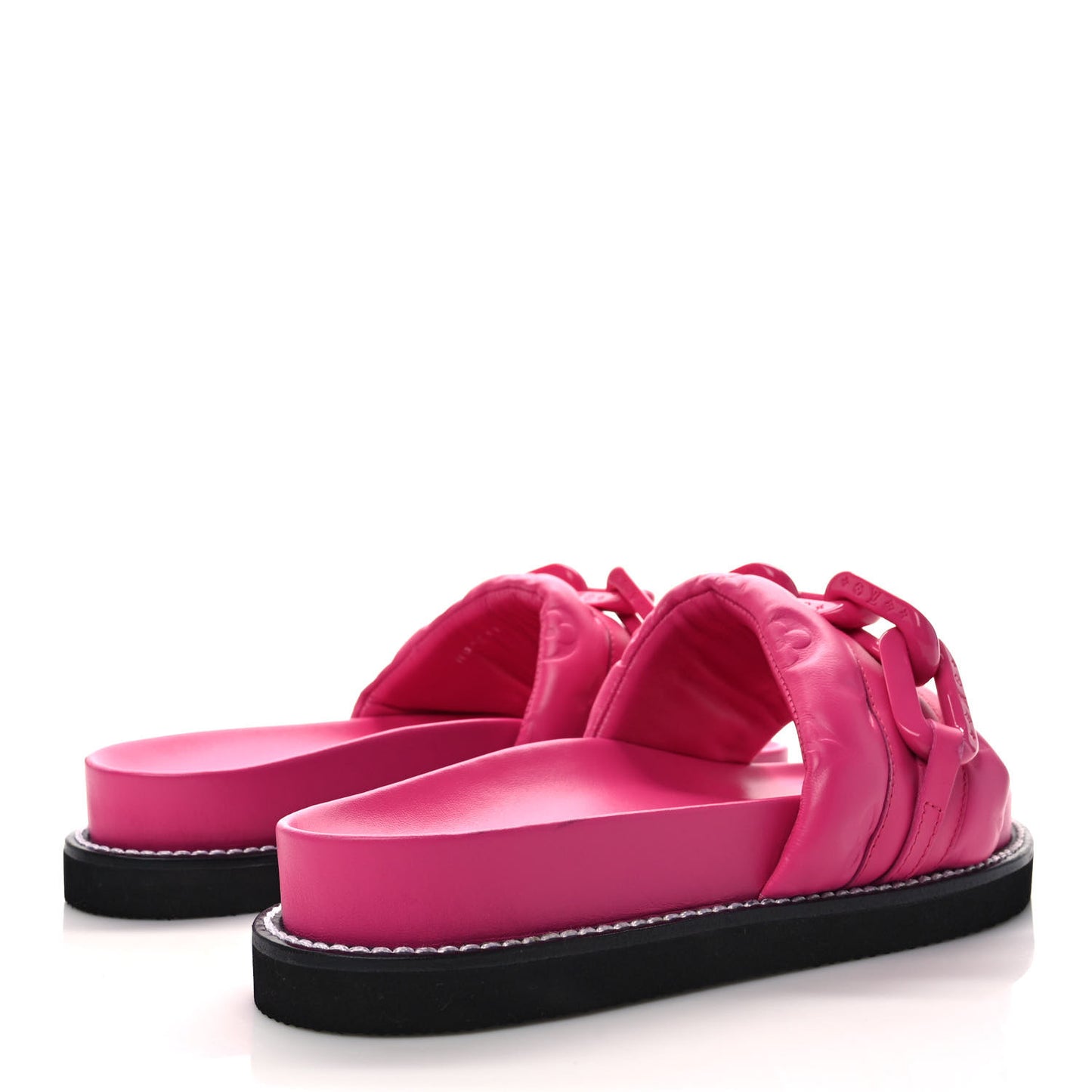 Calfskin Embossed Monogram Sunset Flat Comfort Mule 39 Rose Pop