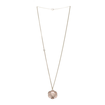 Chanel Enamel CC Camellia Pendant Necklace Gold 4 of 5
