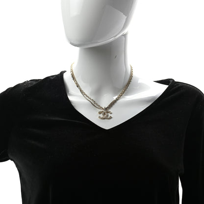 Chanel Crystal CC Multi Strand Chain Necklace Gold 2 of 5