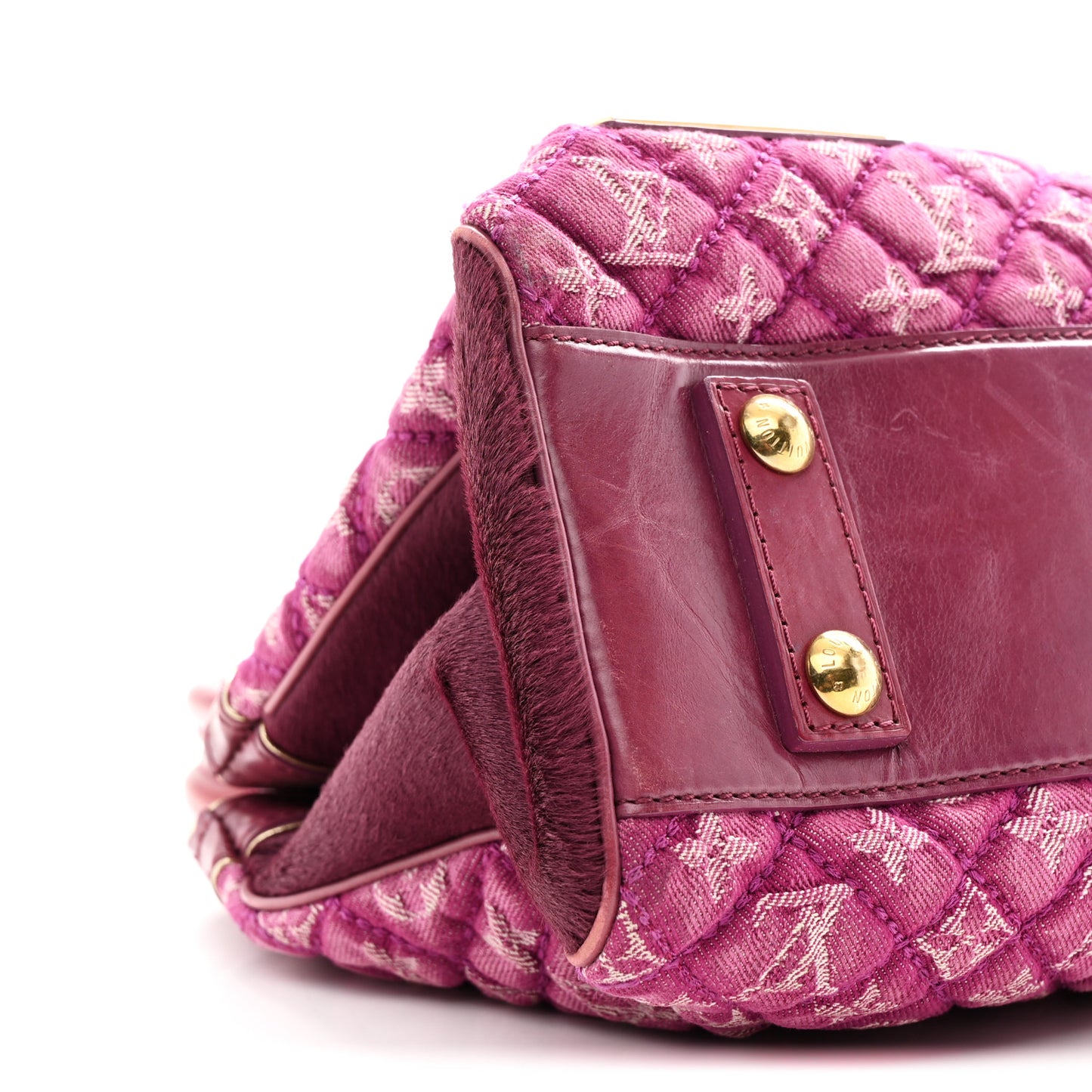 Monogram Denim Quilted Linda Fuchsia