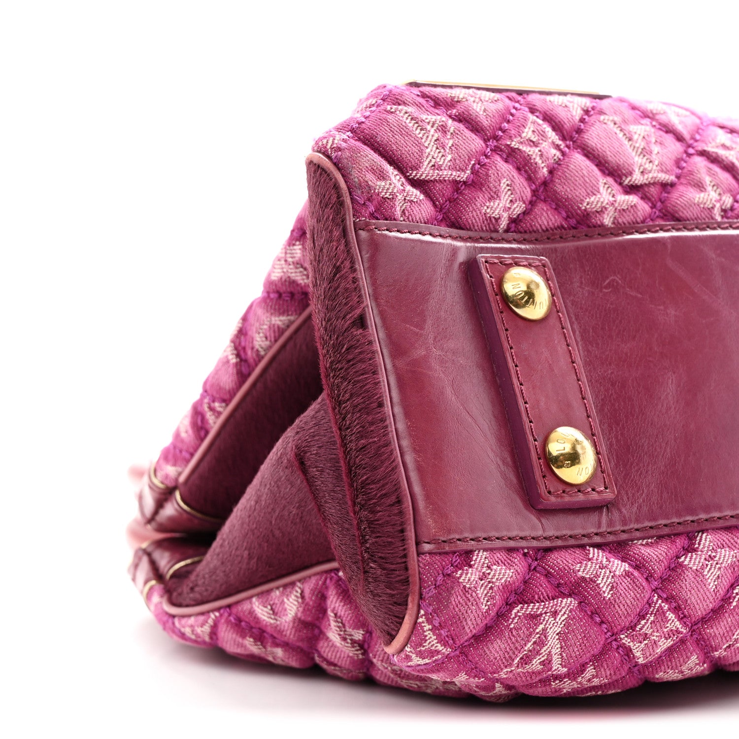 Louis Vuitton Monogram Denim Quilted Linda Fuchsia 10 of 12