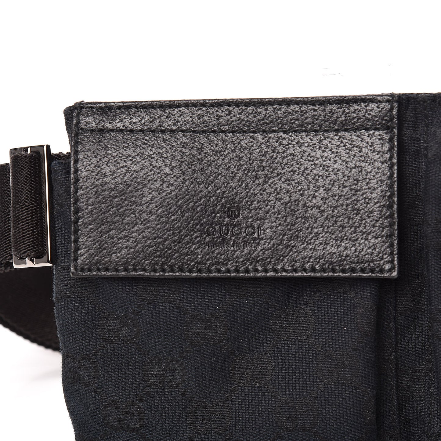 GG Monogram Double Pocket Belt Bag Black