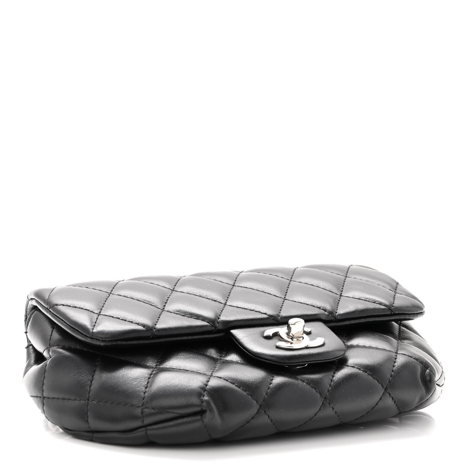 Chanel Calfskin Quilted CC Uniform Flap Belt Bag Black 4 of 10